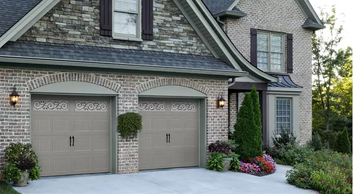 2 Single Sectional Garage Door - Squares - Cove Color